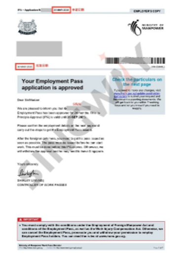 Employment pass success story case 1